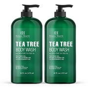 Botanic Hearth Tea Tree Body Wash for Dry Itchy Skin, Antifungal Body Wash with Tea Tree Oil, Sulfate & Paraben Free, 16 fl oz, Pack of 2
