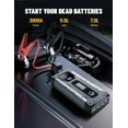 thumbnail image 2 of Car Jump Starter 3000A, Jump Starter Battery Pack for Up to 9.0L Gas and 7.0L Diesel Engines, 12V Portable Jump Box with LED Light, 2 of 9