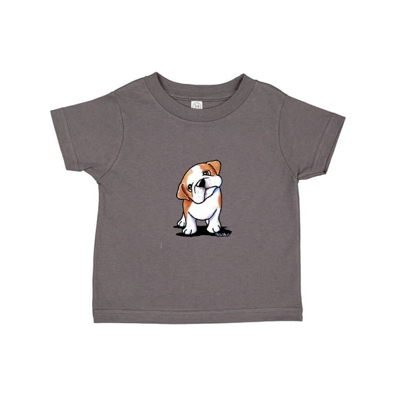 Inktastic Kiniart Bulldog Puppy Boys or Girls Toddler T-Shirt