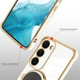 thumbnail image 2 of for Samsung Galaxy S23 5G Case Astronaut Plating Electroplate Luxury Elegant Case Camera Protector Kickstand Shockproof Protective Corner Back Cover Galaxy S23 5G Case -White, 2 of 10