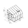 thumbnail image 3 of Palram - Canopia Sun Room 8' x 10' Polycarbonate Walk-In Greenhouse - White - with Roof Vent, 3 of 8