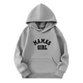 thumbnail image 3 of LUOGENLI Hoodies Girls Valentine's Day Hoodies Xs Little Boys Girls Sweatshirts Long Sleeve Letter Print Hooded Pullover Toddler Kids Winter Warm Shirt Sweater Tops 3 14Years Grey 13-14 Years, 3 of 3