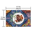 thumbnail image 4 of Fenyluxe Boho Bohemian Placemats Set of 4, Vintage Seasonal Washable Table Mats for Dining Table Decorations (Bohemian) 11.8*17.7in, 4 of 6