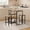 grey, variant on GIMMYFIVE 3 Piece Rectangular Bar Table and Stools Set, High Top Kitchen Table with 2 Stools