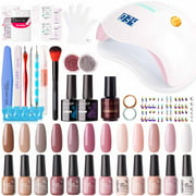 Gellen 12 Colors Nudes Gel Nail Polish Starter Kit - with 72W UV/LED Nail Lamp - Best Reviews Guide