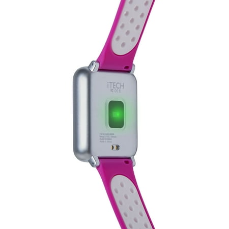 iTech - iTech Fusion Perforated Silicone Strap Smartwatch, Color: Fuchsia/Blush/Silver - Walmart