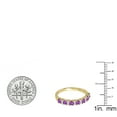 thumbnail image 3 of Dazzlingrock Collection Round Amethyst & White Diamond Bridal Anniversary Wedding Band for Women (0.12 ctw, Color I-J, Clarity I1-I2) in 18K Yellow Gold, Size 10, 3 of 4