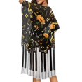 thumbnail image 5 of SCRAWLGOD Sunflower Music Note Print Swimsuit Cover Up for Women Summer Long Swimsuit Coverup Soft Lightweight Beach Cover Up, 5 of 6