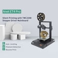 thumbnail image 4 of Anet ET4 Pro Upgrade High 3D Printer Ultra Quiet Mainboard TMC2208 Driver Printing Size 220*220*250mm with 2.8 Inch Full Color Touchscreen Heatbed 8GB TF Card PLA Sample Filament Support Resume Print, 4 of 7