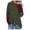 Green, variant on Women's Button Cowl Neck Long Sleeve Wrap Sweatshirt Size XXL