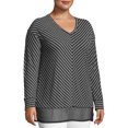 thumbnail image 5 of Just My Size Plus-Size Women's Lightweight V-neck Tunic with Chiffon Hem, 5 of 5