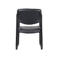 thumbnail image 3 of Silla auxiliar Boss Office Products de piel con brazos, color negro, 3 of 7