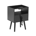 thumbnail image 2 of Algherohein Rattan Wood Nightstands 1 Drawer with Socket USB for Bedroom in Black Finish,Adult, 2 of 8