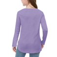 thumbnail image 7 of Mercatoo Girls Long Sleeve T-Shirts Cotton Crewneck Tees Soft Stretchy Solid Color Tops Kids Trendy Fall Simple Tees Clothes, 7 of 7