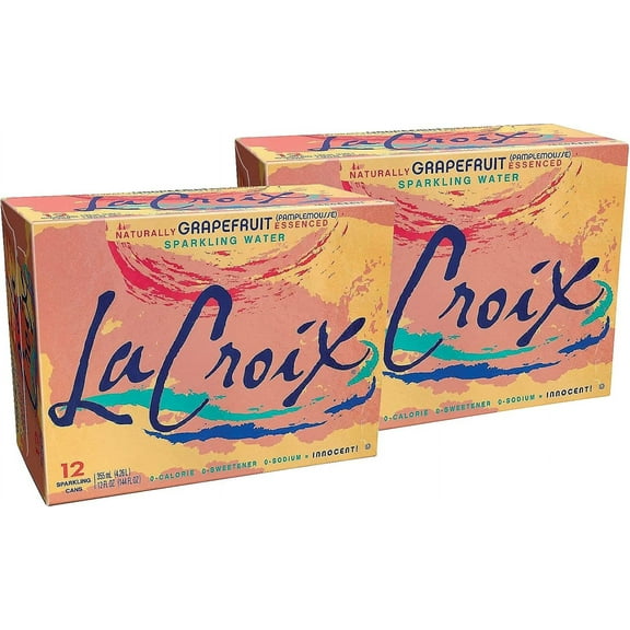 LaCroix Core Sparkling Water with Natural Grapefruit Flavor, 12 Fl Oz (Pack of 24)