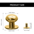 thumbnail image 3 of 24 Packs Mini Drawer Pulls, 0.39 Inch Diameter Round Knobs, Tiny Dresser Knobs, Mini Knobs for Jewelry Box, Light Gold, 3 of 5