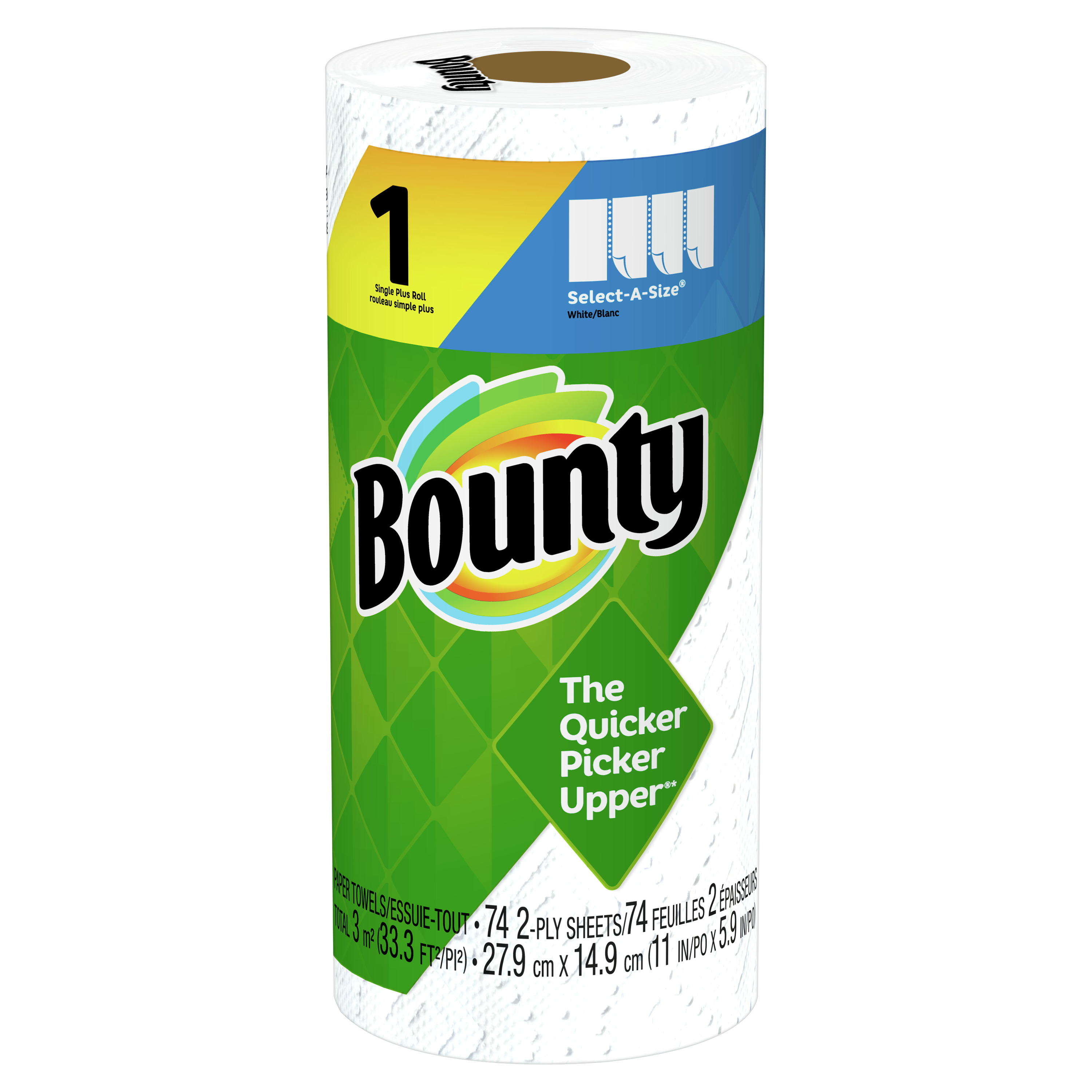 Bounty Select a Size Single Plus 2 Ply Paper Towels 74 Sheets Per Bounty Select a Size Single Plus 2 Ply Paper Towels 74 Sheets Per