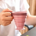 thumbnail image 3 of Shoreew Collapsible Travel Cup Silicone Portable Coffee Cup for Hot And Cold Drinks Reusable To-Go Pocket Size Coffee Tumbler, 3 of 7