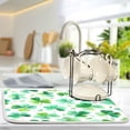 thumbnail image 5 of Dish Drying Mat Kitchen Pad Large Counter Absorbent Dish Mats Drainer Shamrocks and Clovers Pattern, 5 of 8