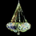 thumbnail image 4 of Tyeign Neon Color Chandelier Lamp Shade Cover, Hanging Pendant Light Decor for Living Room Bedroom Dorm Wedding, Diy Rainbow Film Ceiling Lamp Shade, Easy Clip-On 12 Inch, 1X Neon Film Pendant, 4 of 4