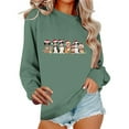 thumbnail image 2 of Uootdi Christmas Long Sleeve for Gift Women Matching Christmas Sweater for Family Christmas Cat Merry Christmas Xmas Tree Chris tmas Lights Sets, 2 of 6