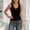 Black, variant on Women'S Tanks Camis Sleek Rib Knit Tank Top For Slim Fit Sleeveless Knitwear Casual Everyday Wear Sleeveless Crew Neck Apparel Black M