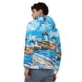 thumbnail image 4 of Wukai Greek Island Windmills Painting Print Men's Zip-Up Hoodie,Fleece Full-Zip Hoodie for Men, Hooded Sweatshirt-Large, 4 of 5