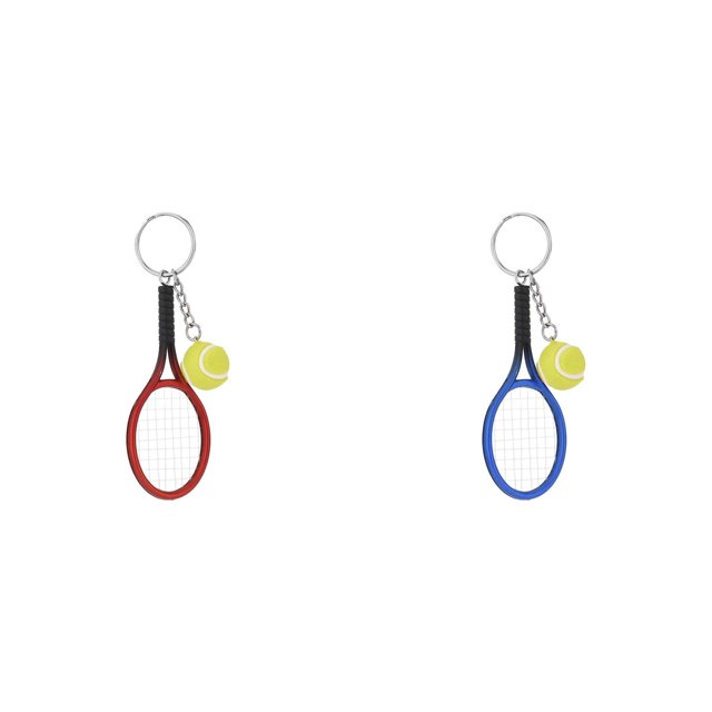 (2-Pack) Rinsvye Tennis Keychain Mini Tennis Key Rings for Women Rackets with Keychain Key Keys Chains Ring Wrist Lanyard for Women Wallets for Woman Wrist Strap Key