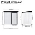 thumbnail image 2 of Sesslife Galvanized Steel Outdoor Storage Shed with 2 Pairs of Gloves, 5' x 3' x 5.8', Black, 2 of 6