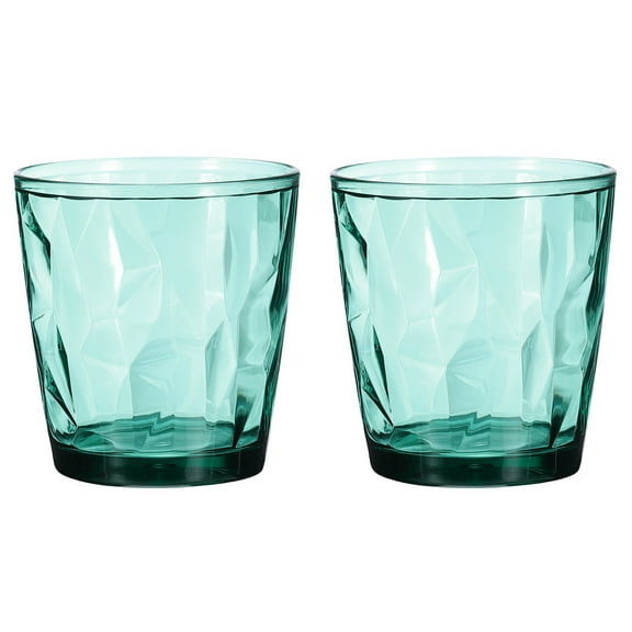 Uxcell 7oz Acrylic Drinking Glasses, 2Pack Plastic Reusable Tumblers Drinkware for Home Outdoors, Cyan