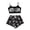 Black, variant on YAYUBA Women Halloween Piece Pajama Set, Scallop Hem Cami Crop Top and Elastic Waist Sleep Shorts Loungewear Halloween Gifts , S, Purple