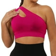 thumbnail image 2 of Hontri Women's Solid Mesh Sports Bra - Hollow Breathable Hot Pink S, 2 of 4
