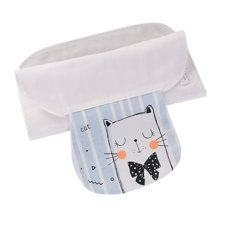 

GWAABD New Born Essentials White Cotton Children s Cartoon Printing Gauze Baby Sweat Pad Sweat Towel