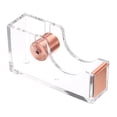 thumbnail image 1 of Unique Bargains Desktop Tape Dispenser Acrylic Roll Tapes Cutter Rose Golden, 1 of 5