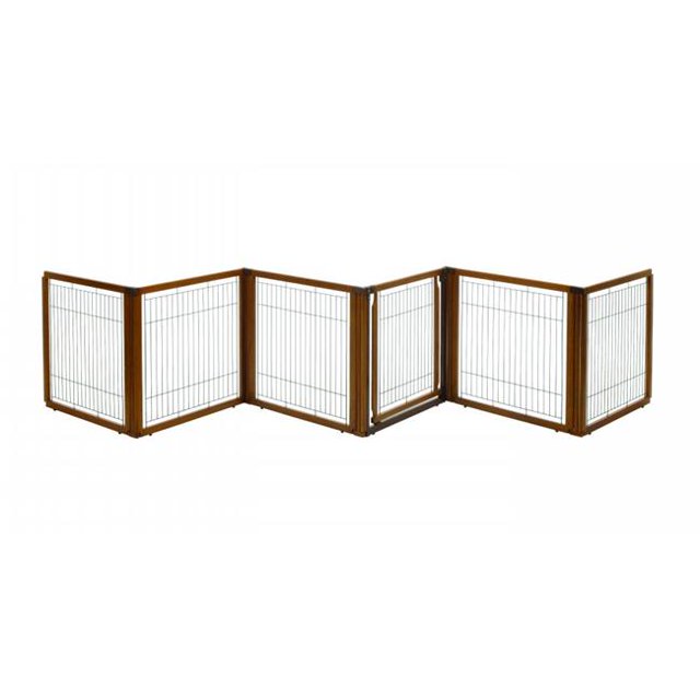 Porte pour Animaux Convertible Élite 6 Panneaux - Marron