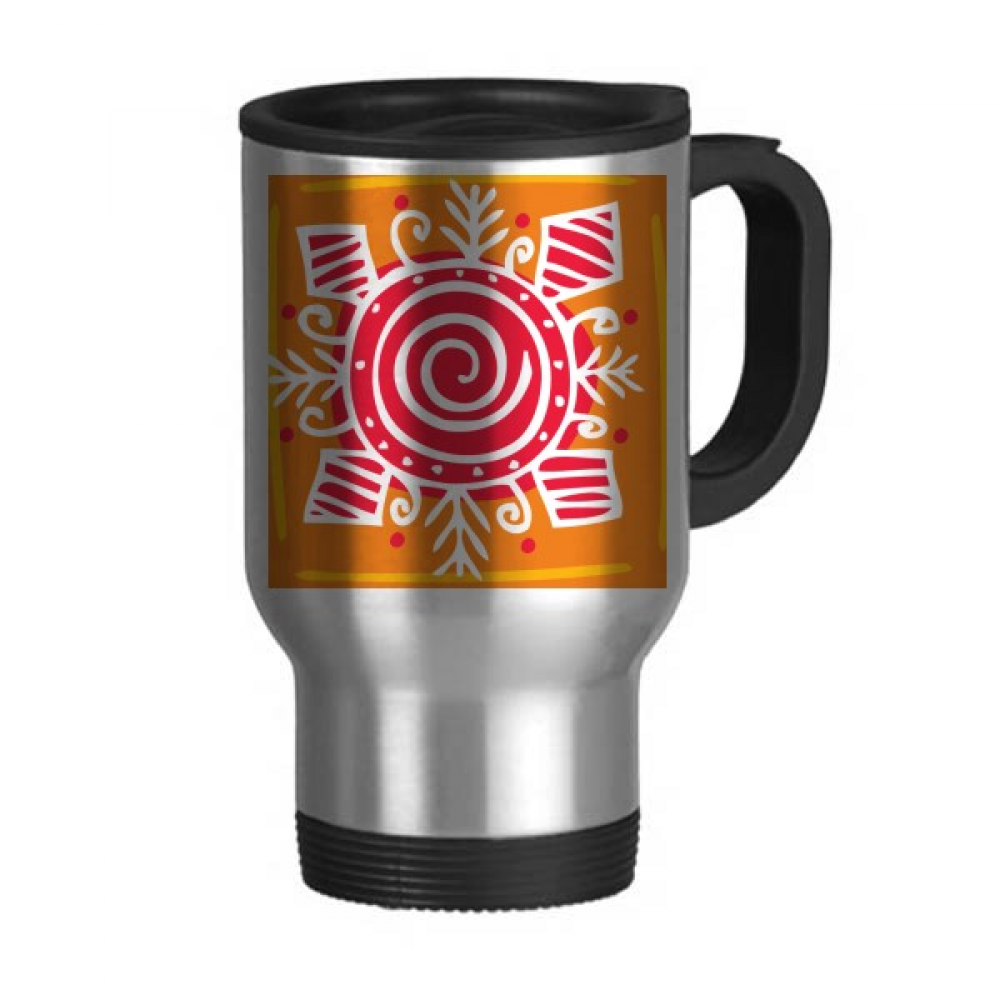 Vortex Mexico Totems Ancient Civilization Travel Mug Flip Lid Stainless