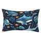 thumbnail image 1 of Balery Playful Whales Underwater Scene Funda de Cojín Estampada, Regalos para Mujeres, Regalos de Amor para Ella, Regalos para Novia o Esposa, Funda de Almohada-14"x20", 1 of 6