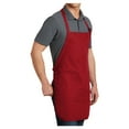 thumbnail image 2 of Mafoose Adult Unisex Full Length Apron with Pockets Red, 2 of 3