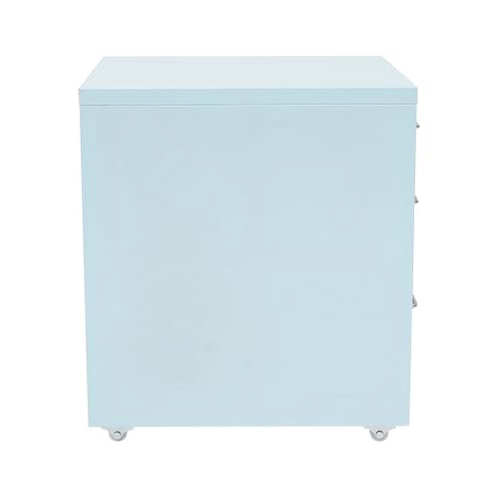 File Cabinet with Lock, 3-Drawer Metal File Cabinet, Mobile File Cabinet with Wheels,Office Filing Cabinet Organizer for Home Office