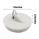 thumbnail image 3 of Tapón universal de bañera y tapón de lavabo - Tapón de desagüe de goma blanda para bañeras y lavabos, diámetro de 1,77", blanco, 3 of 6