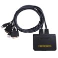 thumbnail image 2 of 2 Port USB2.0 DVI KVM Switcher Switch Box 2 in 1 Audio Video Cable Keyboard Mouse HD Monitor KVM Switch, 2 of 10