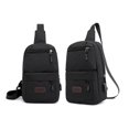 thumbnail image 4 of Fiudx Bolsa de Pecho con Carga Usb, Nailon Ligero, Práctico Puerto de Carga Externo, Correa de Hombro Ajustable, Bandolera Multiusos para Deportes y Ocio, Ideal para Viajes, Senderismo y Actividades, 4 of 7