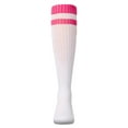 thumbnail image 6 of MeMoi Ribbed Varsity Stripe "Checkered Heart" Cotton Rich Knee Sock - Girls - Female, 4, Black, 6 of 11