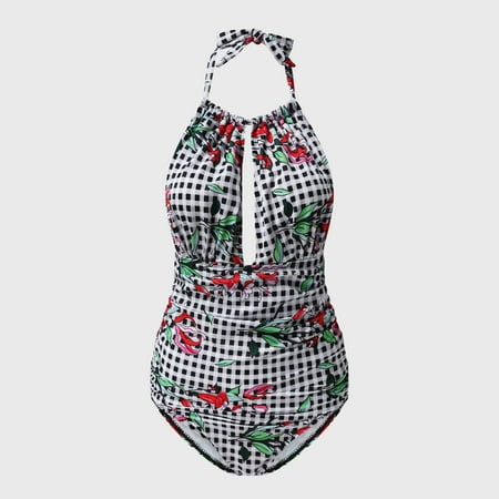 

Up Vintage Sport Bathing Suits Padded Swimwear Swimsuit Push Control Women Training Swimwear Tummy Shirred Athletic Bikini Tank Swimwears