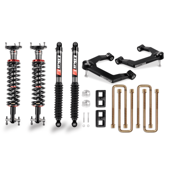 Cognito 19-24 Chevy/GMC Silv/Sierra 1500 2WD/4WD 3in Perf Leveling Lift Kit w/ Elka 2.0 IFP Shocks