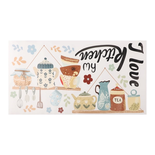 JINGT Kitchen Wall Sticker Restaurant Background Decoration Self-adhesive Wallpapers Decorative Wall Sticker MS2126