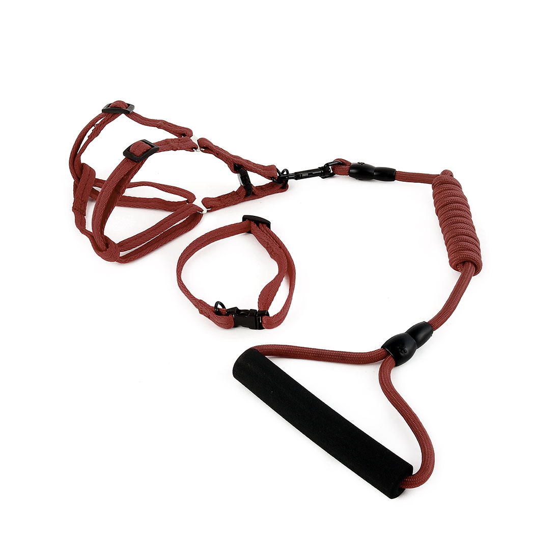 Adjustable Nylon Pet Dog Harness Collar Leash Rope Set for Small Medium