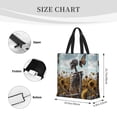 thumbnail image 2 of KLL Sunflower Butterfly Skull Pattern Aesthetic Tote Bag for Women Beach Bag Shopping Bags Shoulder Bag Reusable Grocery Bags, 2 of 5
