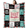 thumbnail image 2 of Daughter Gift from Mom Dad, Birthday Gifts for Daughter Adult, Daughter Gifts from Mothers for Birthday, Graduation Gifts for Daughter, to My Daughter Throw Blanket 60 x 50 Inch, 2 of 6
