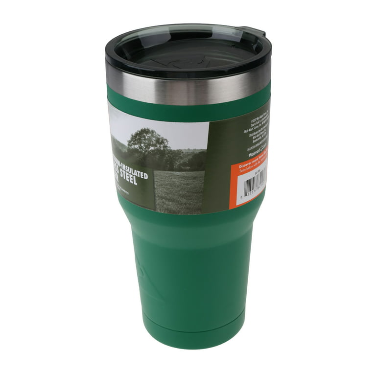 Ozark Trail 30-Ounce Double-wall, Vacuum-sealed Stainless Steel Tumbler,  Green 